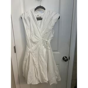 AllSaints Spitalfields Aditya wrap dress 12 white Sleeveless Party Quiet luxury